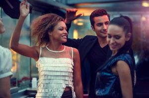 Friends having fun at the nightclub
