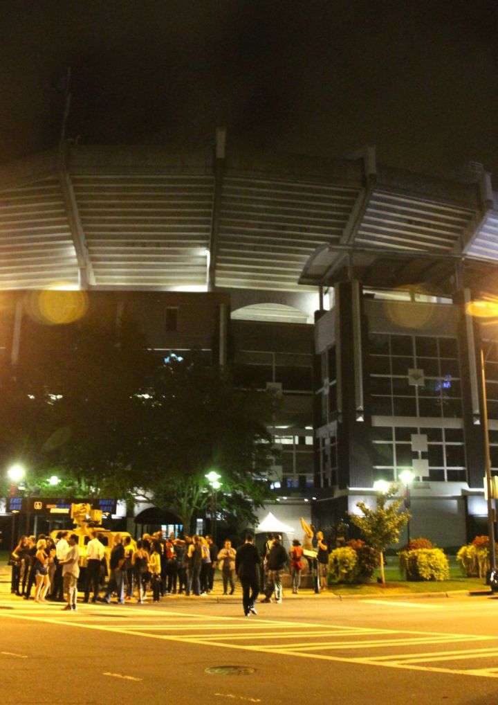 Protestors March To Bank of America Stadium