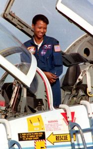 Science Mission Specialist Mae Jemison prepares to
