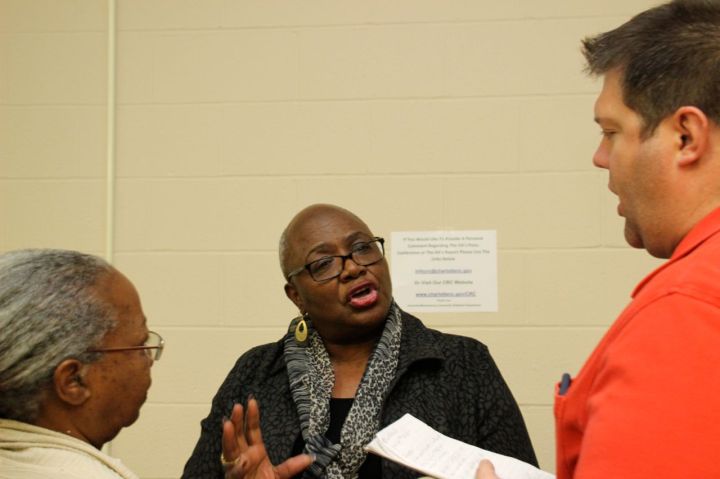 Mattie Marshall, Olia Mitchelle talk with Greg Lacour