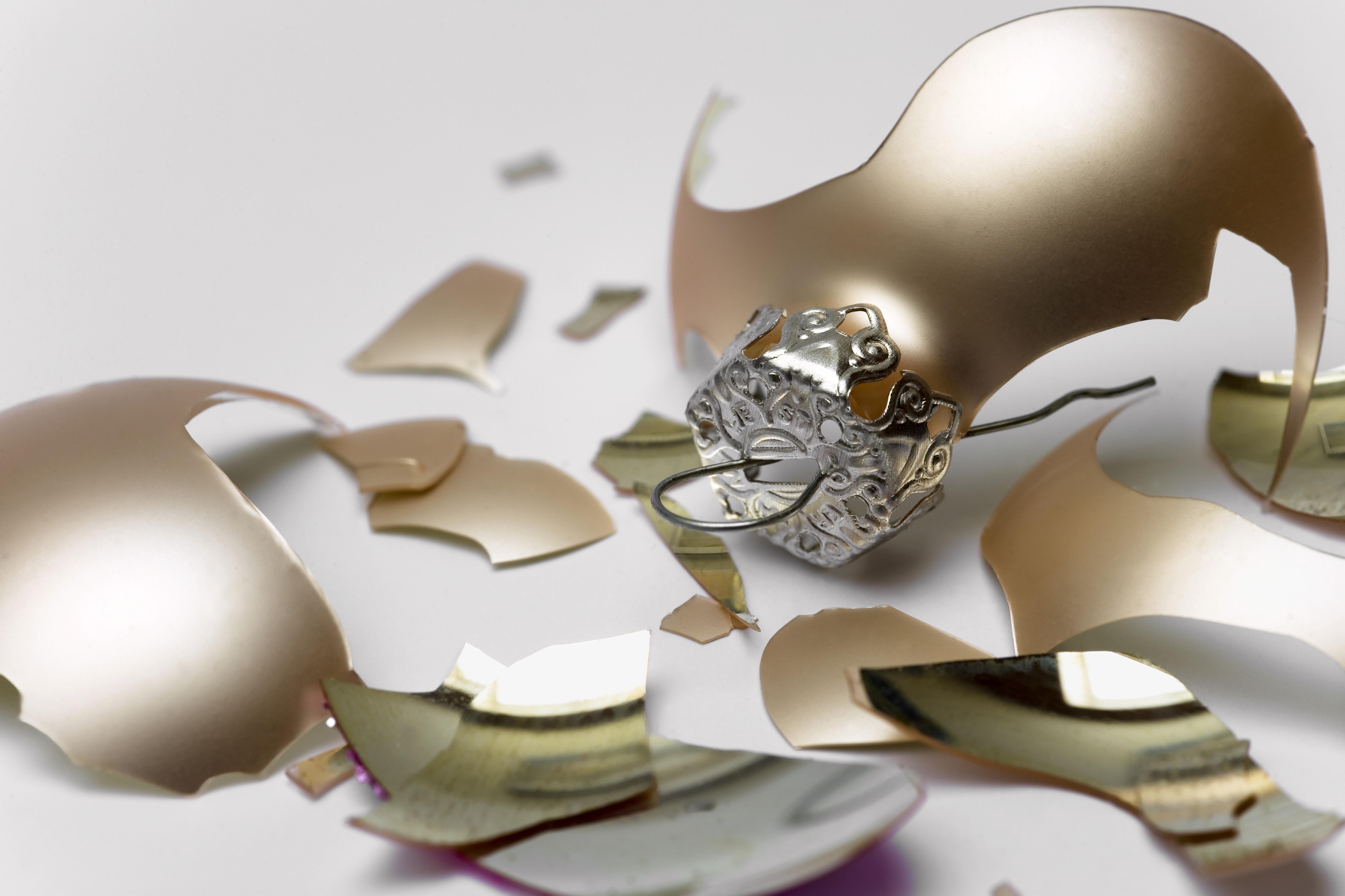 Broken Christmas ball ornament