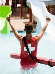 lifeguard at a waterpark