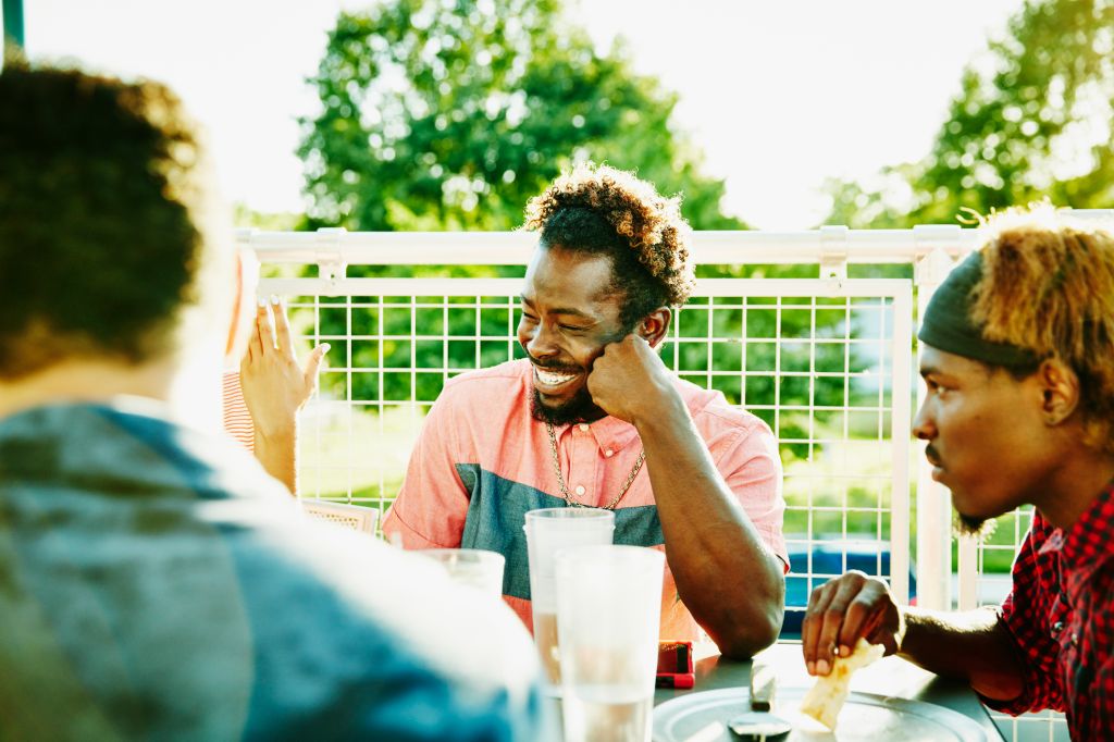 African American Outdoor Eating
