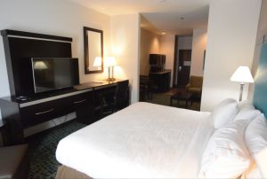 Holiday Inn Express remodel. A king room. 10/8/15 photo by Tim Leedy