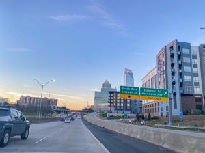 Highway cityscape