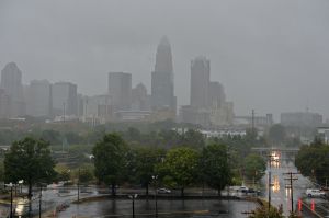 Wind and heavy rain in Charlotte