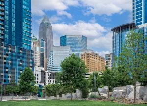 Gold District of Uptown Charlotte, North Caroline