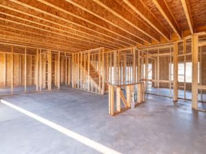 new home construction wood framing