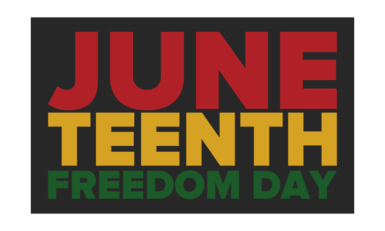 Juneteenth Independence Day. Freedom or Emancipation day. Annual american holiday, celebrated in June 19. African-American history and heritage. Poster, greeting card, banner and background. Vector